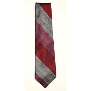 Brussell’s Beverly Hills Red & Silver Diagonal Stripe 4"